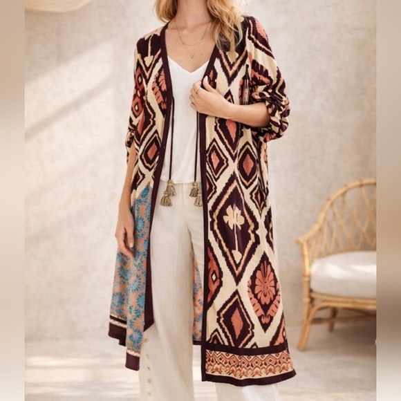 Soft Surroundings Tops - NWT SOFT SURROUNDINGS | $150 Lelani Gauze Apricot Kimono